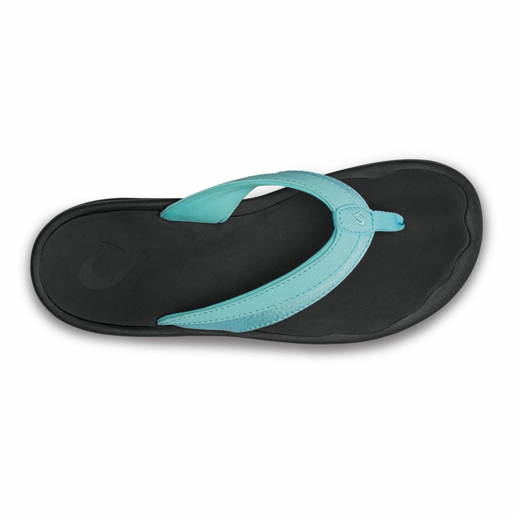 Olukai Women's Ohana Flip Flop - Sea Glass / Black US782-031